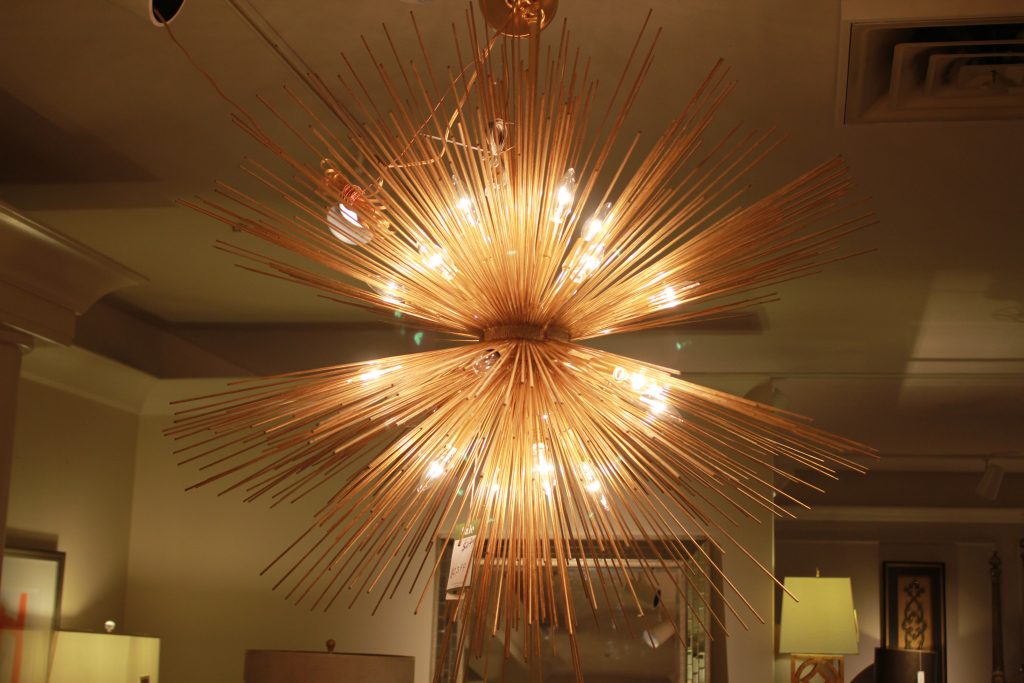 Modern sunburst chandelier