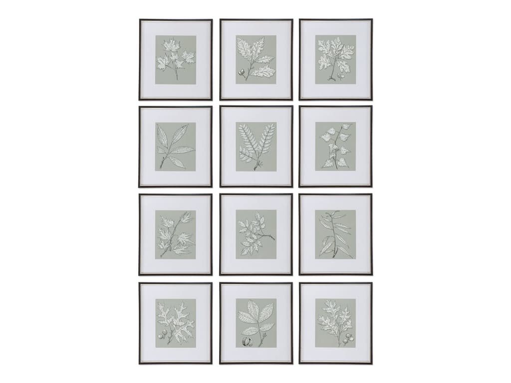 Floral taupe wall art