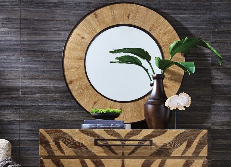 Bring the latest fashion trends into your home with wild prints, like this dresser